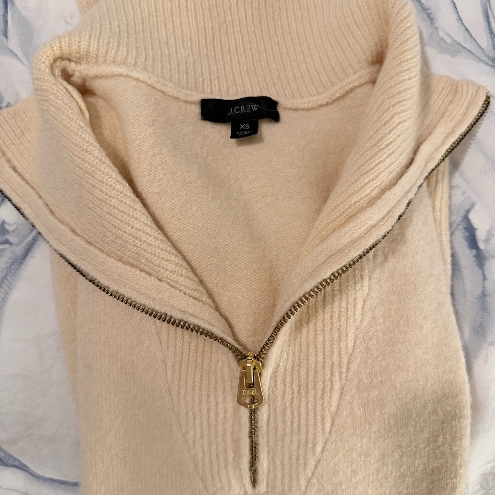J. Crew Women's Soft Cream Cowl Neck Sweater